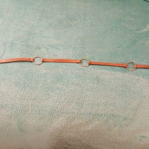 COACH O ring leather belt